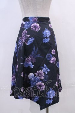 画像2: CIVARIZE / フラワープリントスカート  黒Ｘ紫Ｘ青 I-24-02-02-012-GO-SK-HD-ZT417