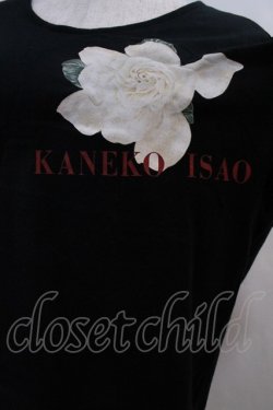 画像2: KANEKO ISAO / カメリア&ロゴプリントTシャツ  ブラック I-24-02-07-079-EL-TS-HD-ZI
