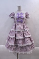 画像1: BABY,THE STARS SHINE BRIGHT /  リボンミルキーシュガージャンパースカート  ラベンダー I-24-02-23-039-BA-OP-HD-ZI (1)