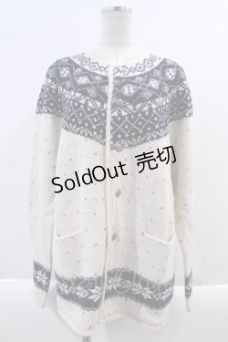 画像1: Karl Helmut / 雪柄ニットカーディガン  アイボリーXネイビー I-24-03-01-023-EL-TO-HD-ZI