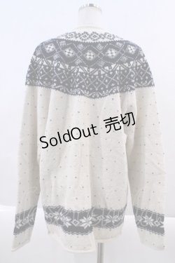 画像2: Karl Helmut / 雪柄ニットカーディガン  アイボリーXネイビー I-24-03-01-023-EL-TO-HD-ZI