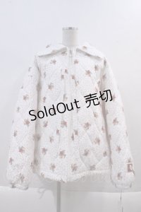 little sunny bite×PINK HOUSE / floral ribbon print big blouson  アイボリー I-24-03-09-071-LO-JA-HD-ZI