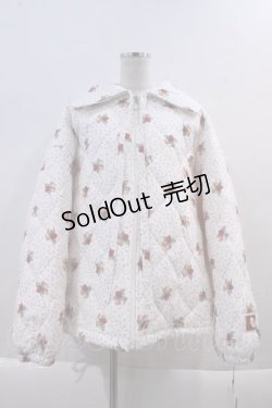 画像1: little sunny bite×PINK HOUSE / floral ribbon print big blouson  アイボリー I-24-03-09-071-LO-JA-HD-ZI