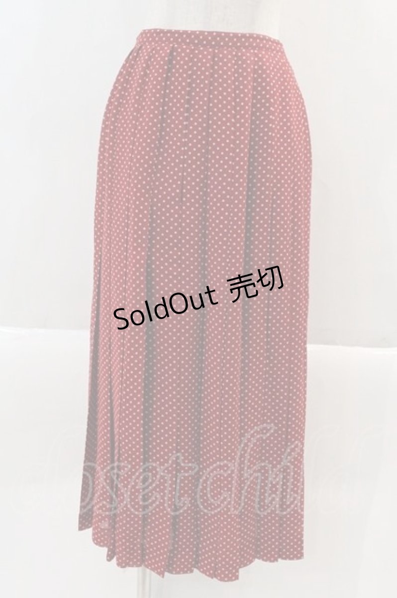 画像1: 【SALE】INGEBORG / ドットプリーツスカート  赤Ｘ白 I-24-03-20-088-LO-SK-HD-ZT199 (1)