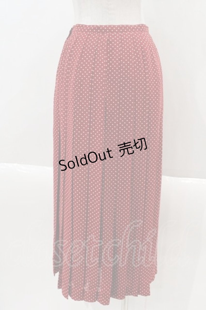 画像2: 【SALE】INGEBORG / ドットプリーツスカート  赤Ｘ白 I-24-03-20-088-LO-SK-HD-ZT199 (2)