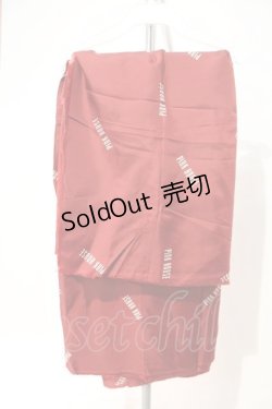 画像2: PINK HOUSE / サテンロゴ大判ストール  赤Ｘ白 I-24-03-20-107-LO-ZA-HD-ZI