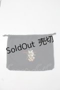 KANEKO ISAO / ブーケ刺繍巾着  ブラック I-24-03-22-117-EL-ZA-HD-ZI
