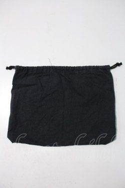 画像2: KANEKO ISAO / ブーケ刺繍巾着  ブラック I-24-03-22-117-EL-ZA-HD-ZI