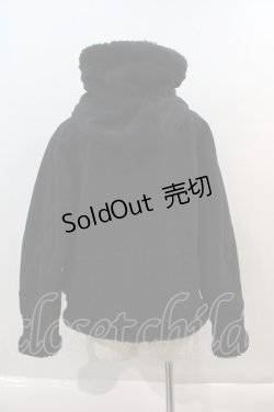 画像2: 【SALE】RNA / 内側ボアフードショートコート  黒 I-24-03-27-056-PU-CO-HD-ZT-C050