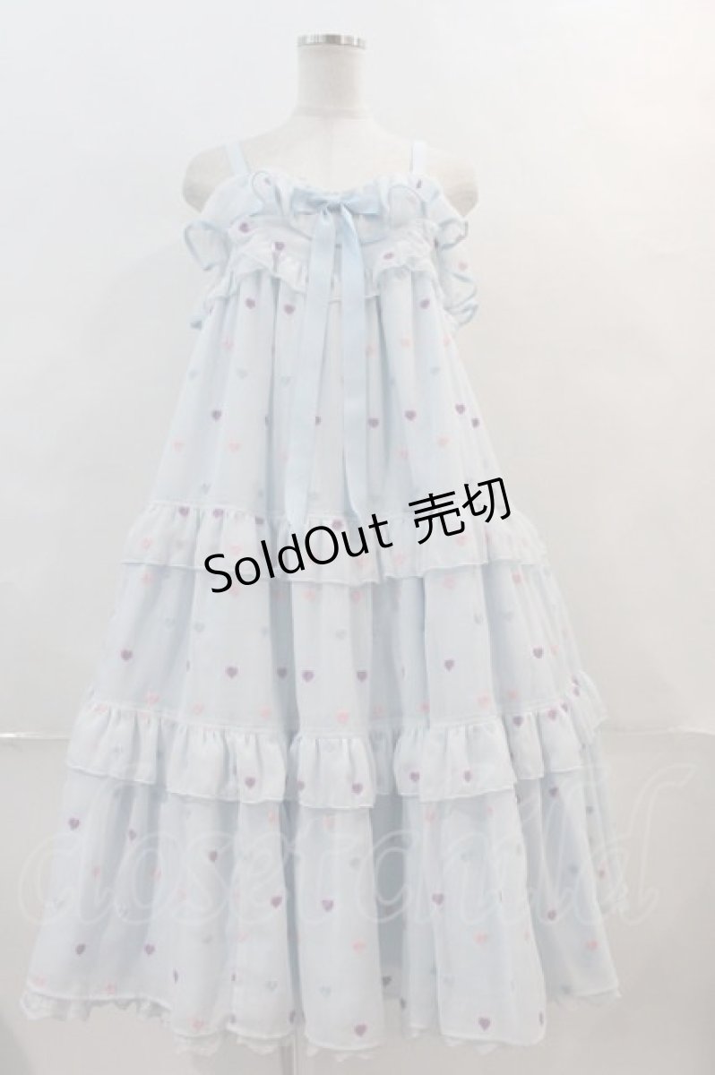 画像1: Angelic Pretty / Candy Petit Heartジャンパースカート  サックス I-24-03-30-042-AP-OP-HD-ZI (1)