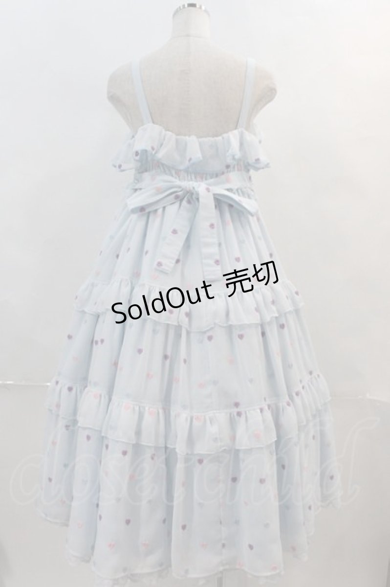 画像2: Angelic Pretty / Candy Petit Heartジャンパースカート  サックス I-24-03-30-042-AP-OP-HD-ZI (2)