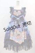 Sakya Lolita / -Sakura Dream- Wa Embroidery Lolitaジャンパースカート  青 I-24-04-05-081-LO-OP-HD-ZI
