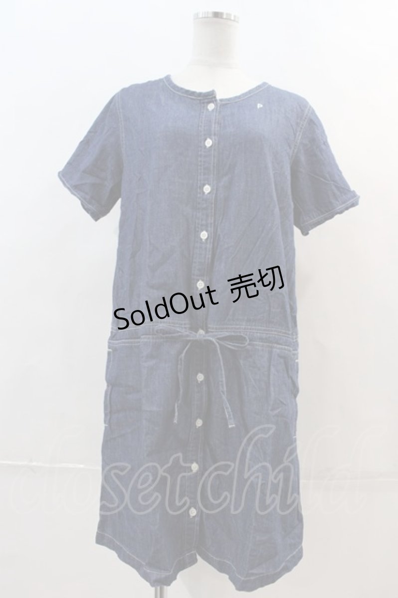 画像1: 【SALE】PINK HOUSE / 半袖デニムチュニック  青デニム I-24-04-05-032-LO-OP-HD-ZT312 (1)