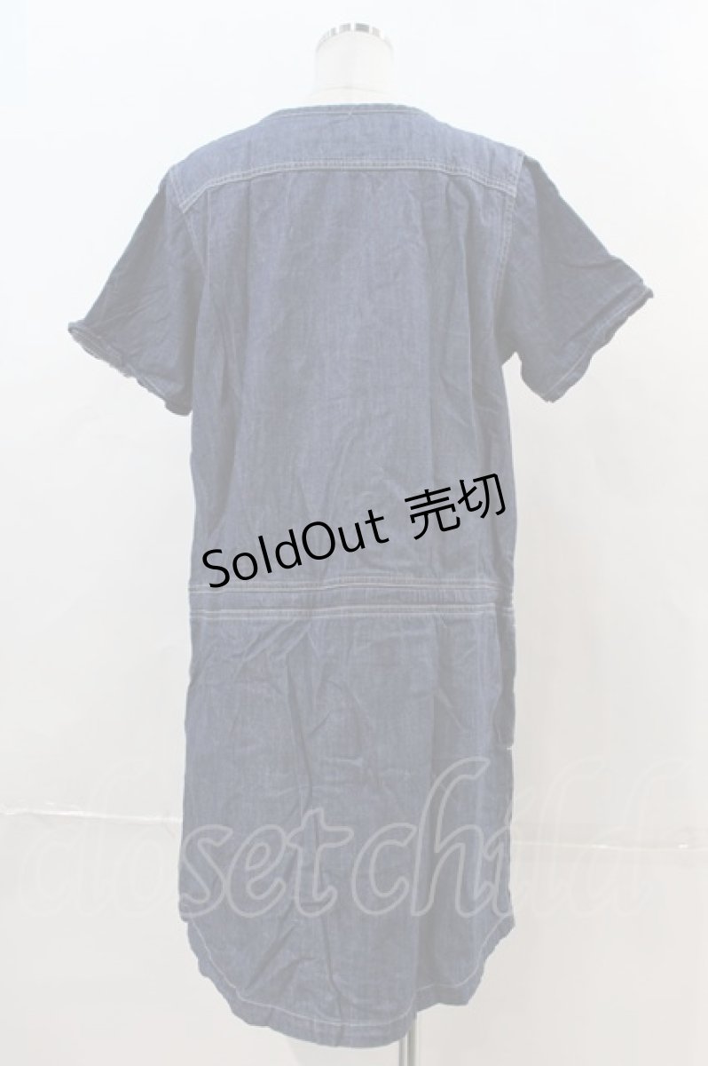 画像2: 【SALE】PINK HOUSE / 半袖デニムチュニック  青デニム I-24-04-05-032-LO-OP-HD-ZT312 (2)