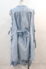 画像2: PINK HOUSE / クッキーラビッツ刺繍入りローンタブリエ  サックス I-24-04-09-027-LO-ZA-HD-ZT430 (2)