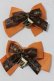画像1: Amavel / Chocolat Chat Deliciousダブルリボンクリップ  オレンジＸブラウン I-24-04-11-056-CA-AC-HD-ZI (1)