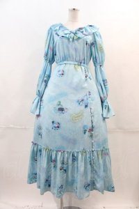 MILK / Kiki&Lala Masquerade DISCOワンピース  サックス I-24-04-11-033-ML-OP-HD-OS