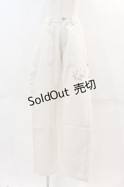 画像1: Karl Helmut / ロゴ刺繍パンツ 3(M) アイボリー I-24-04-19-110-EL-PA-HD-ZI