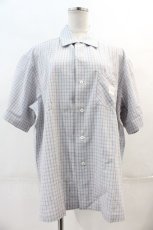 画像1: 【SALE】Karl Helmut / ロゴワッペンポケットチェック半袖シャツ  白Ｘブルーチェック I-24-04-19-046-EL-BL-HD-ZT146 (1)