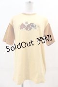 Karl Helmut / ロゴ&DOG Tシャツ M 黄色Ｘオレンジ I-24-04-19-048-EL-TO-HD-ZI
