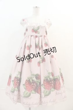 画像1: Melody BasKet / Natural Strawberryレースジャンパースカート  ピンク I-24-04-22-048-LO-OP-HD-ZI