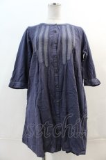 画像1: 【SALE】PINK HOUSE / レース&ピンタック長袖チュニック  ネイビー I-24-04-24-021-LO-TO-HD-ZT412 (1)