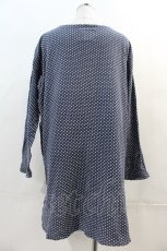 画像2: 【SALE】PINK HOUSE / ドット&チェック切替チュニック  ネイビー I-24-04-24-025-LO-TO-HD-ZT353 (2)