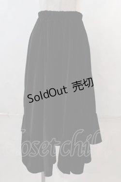 画像1: Favorite / 裾ランダムベロアスカート  ブラック I-24-04-29-049-LO-SK-HD-ZI