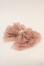 画像1: 【SALE】metamorphose / G 総レースリボンバレッタ  ピンク I-24-05-03-093-ME-AC-HD-ZT437-F005 (1)