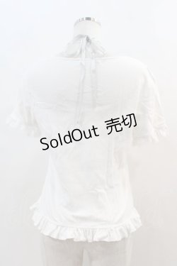 画像2: PUTUMAYO / 胸元レース＆リボン付き刺繍Tシャツ  ホワイト I-24-05-03-010-PT-TS-HD-ZI
