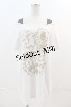 画像1: PUTUMAYO / エンブレムプリント肩紐付き半袖Tシャツ  ホワイト I-24-05-03-012-PT-TS-HD-ZI