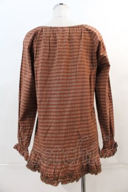 画像2: PINK HOUSE / イチゴ刺繍チュニックワンピース  ブラウン I-24-05-09-082-LO-OP-HD-ZT040