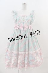 Angelic Pretty /  MELODY TOYSハイウエストジャンパースカートセット  ミント I-24-05-09-024-AP-OP-HD-ZI