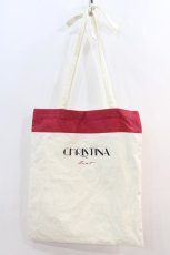 画像1: 【SALE】Fi.n.t / Christinaロゴプリントトート  アイボリーＸ赤 I-24-05-19-096-CA-BG-HD-ZT335 (1)