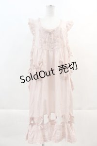 PINK HOUSE / テディワッペン付きエプロンドレス  ピンク I-24-05-22-092-LO-OP-HD-ZI