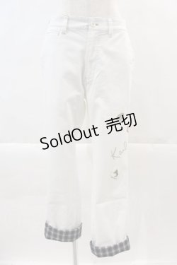 画像1: Karl Helmut / ロゴ刺繍チノストレッチパンツ 3(M) 白 I-24-05-22-109-EL-PA-HD-ZY
