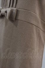 画像3: 【SALE】LODISPOTTO / ピンタックリボン半袖ワンピース  ブラウン I-24-05-24-088-LO-OP-HD-ZT384 (3)