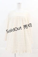 PINK HOUSE / 身頃レース被りブラウス  生成り I-24-05-26-008-LO-BL-HD-ZT363