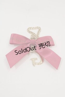 画像2: Maison de FLEUR / イニシャルリボンチャーム  濃ピンクXゴールド I-24-05-26-120-LO-ZA-HD-ZT-K015