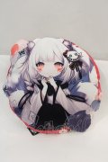 NieR Clothing / 和柄九尾クッション  白Ｘ黒 I-24-06-05-077-PU-ZA-HD-ZT-K016