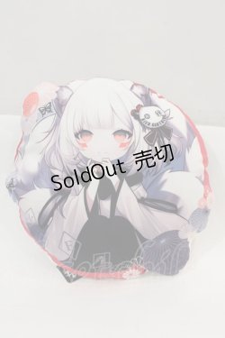 画像1: NieR Clothing / 和柄九尾クッション  白Ｘ黒 I-24-06-05-077-PU-ZA-HD-ZT172