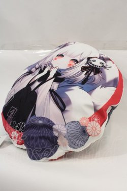 画像3: NieR Clothing / 和柄九尾クッション  白Ｘ黒 I-24-06-05-077-PU-ZA-HD-ZT-K016