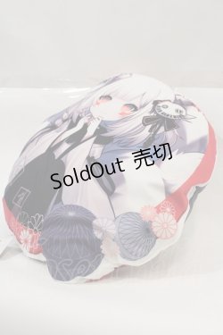 画像3: NieR Clothing / 和柄九尾クッション  白Ｘ黒 I-24-06-05-077-PU-ZA-HD-ZT172