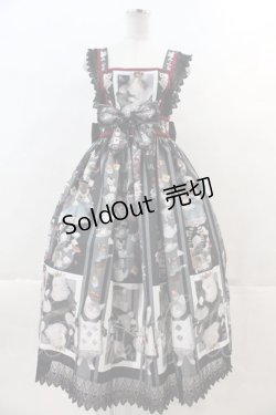 画像1: Royal Princess Alice / Cat in Wonderlandねこ助コラボドレス  黒 I-24-06-11-054-LO-OP-HD-ZI