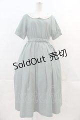an another angelus / クレリック衿チェック柄ワンピース  グリーン I-24-06-11-079-CA-OP-HD-ZI