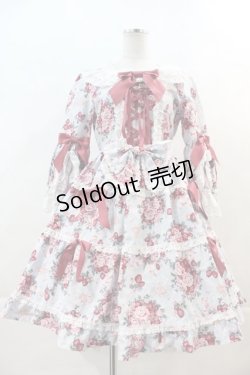 画像1: BABY,THE STARS SHINE BRIGHT / シュガーブーケ〜永遠の乙女の憧れ〜柄姫袖ワンピース  サックス I-24-06-11-032-BA-OP-HD-ZI