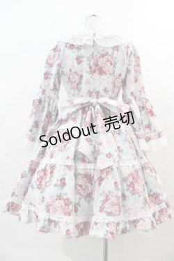 画像2: BABY,THE STARS SHINE BRIGHT / シュガーブーケ〜永遠の乙女の憧れ〜柄姫袖ワンピース  サックス I-24-06-11-032-BA-OP-HD-ZI