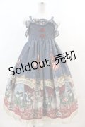 ALICE and the PIRATES / Marionette Chris柄ジャンパースカートII  青 I-24-06-11-039-PA-OP-HD-ZI
