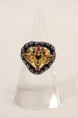 画像1: Q-pot. / ハートフルギフトリング(エターナル・ムーン・アーティクル) 約10号 青Ｘゴールド I-24-06-14-113-QP-AC-HD-ZI (1)