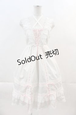 画像1: BABY,THE STARS SHINE BRIGHT / ベビードールジャンパースカート＆うさくみゃヘッドドレスセット  白Ｘピンク I-24-06-21-061-BA-OP-HD-ZI